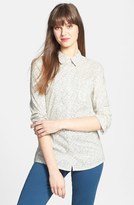 Thumbnail for your product : Caslon Long Sleeve Cotton Shirt (Regular & Petite)