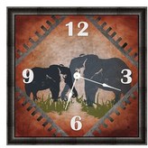 Thumbnail for your product : Green Leaf Art 'Vintage Elephants' Clock
