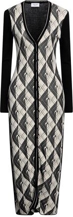 Marine Serre White Line Woman Midi dress