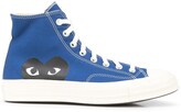 Thumbnail for your product : Comme des Garçons PLAY Womens Blue Cotton Hi Top Sneakers
