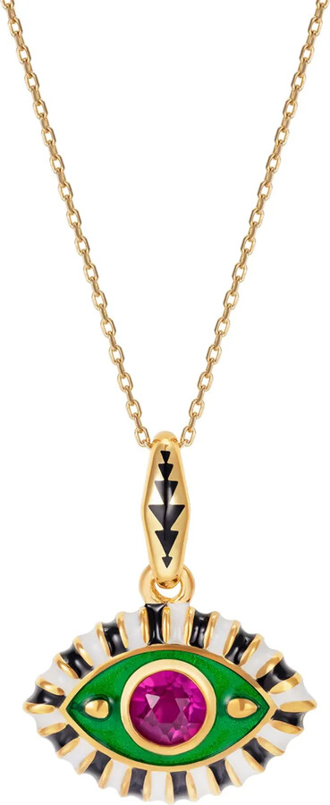 Nevernot 14k yellow gold Life In Colour topaz necklace