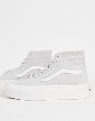 grey suede platform vans