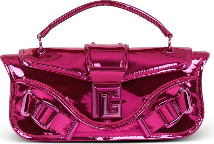 Pink Metallic Clutch Bag