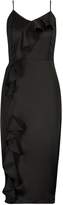 Thumbnail for your product : boohoo Petite Frill Detail Satin Cami Slip Dress