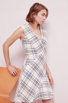 Thumbnail for your product : Rebecca Taylor Tailored Windowpane Plaid Tweed Dress