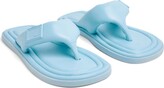 Thumbnail for your product : Schutz Embossed-Logo Leather Flip Flops