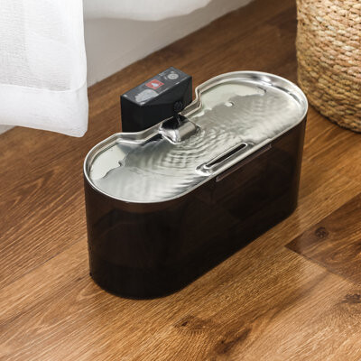 Homebeez Automatic Pet Water Fountain, 2.8L, Stainless Steel & PC