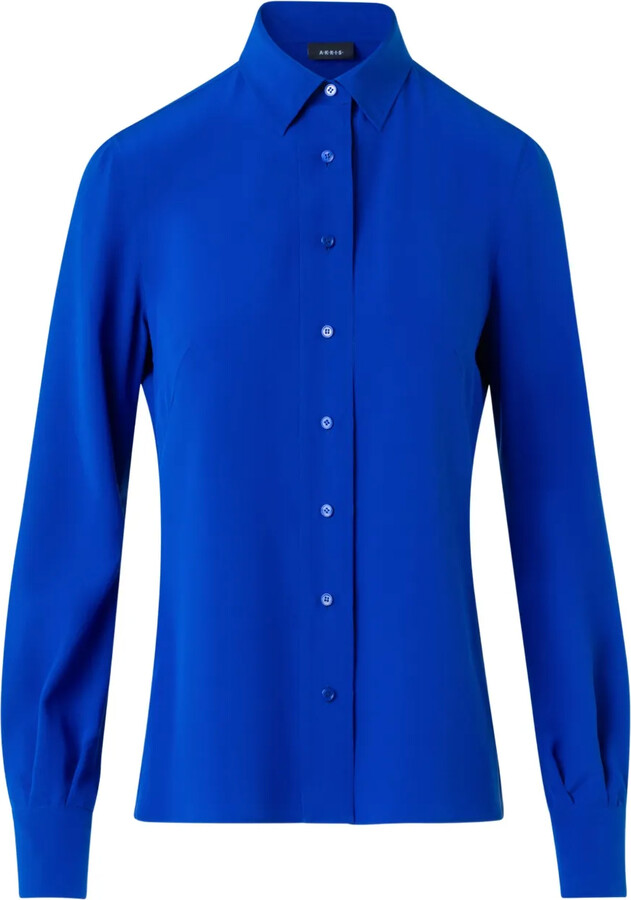 Akris Buttoned Collared Top