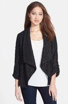 Thumbnail for your product : Chaus Drape Front Sequin Cardigan