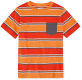 Thumbnail for your product : Arizona Short Sleeve Stripe T-Shirt Boys 4-20, Regular & Husky