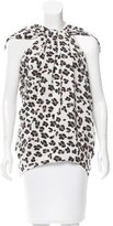 Thumbnail for your product : Cushnie Leopard Print Silk Blouse