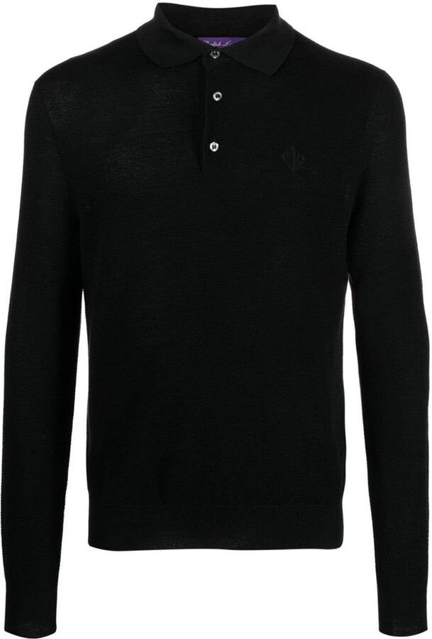 Ralph Lauren Purple Label Slim Cut Ribbed Polo Shirt