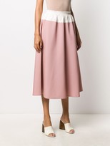Thumbnail for your product : Sara Lanzi Colour-Block Midi Skirt