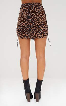 PrettyLittleThing Black Side Lace Up Mini Skirt