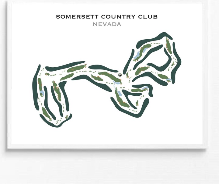 Somersett Country Club, Nv | Golf Course Map, Golfer Gift For Him, Scorecard Layout, Boyfriend Gift, Art Print Decor