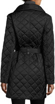 Thumbnail for your product : T Tahari Casey Quilted Single-Breasted Coat, Black