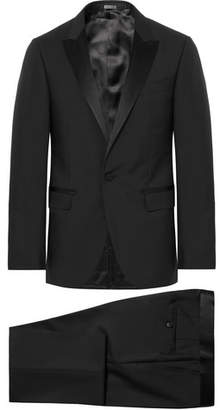 Lanvin Black Slim-Fit Satin-Trimmed Wool And Mohair-Blend Tuxedo
