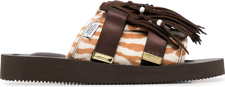 Suicoke HOTO printed calf-hair sandals