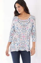Thumbnail for your product : J. Jill Printed Scoop-Neck Tee