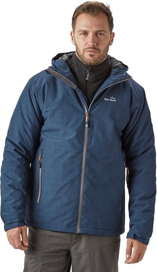 Peter Storm Men's Typhoon Waterproof Insulated Jacket with Peaked Hood