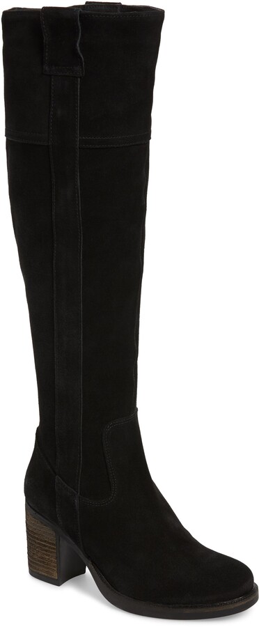 black knee high waterproof boots