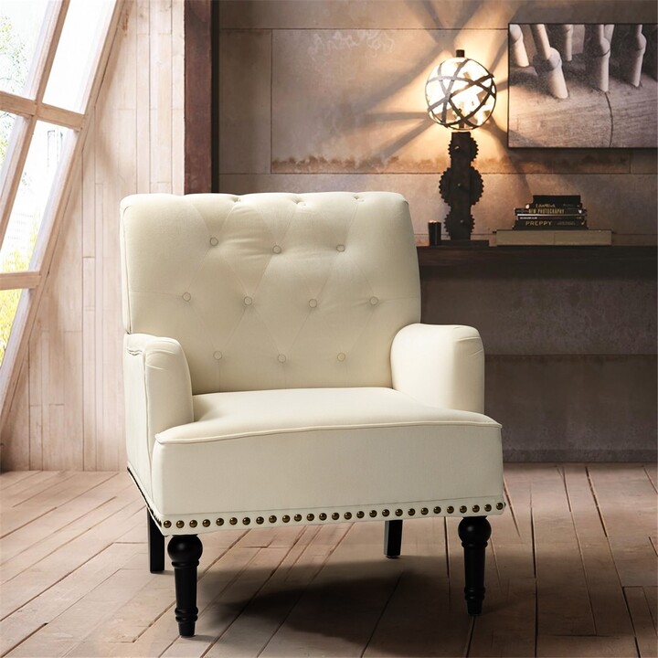 Modern Accent Chair with Nailhead Trim ShopStyle Armchairs & Recliners