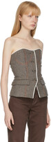 Thumbnail for your product : ANDERSSON BELL Brown Herringbone Keily Bustier