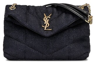 Saint Laurent Small Puffer Chain Bag in Navy - ShopStyle