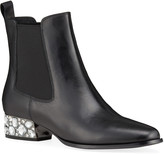 Thumbnail for your product : Allegra James Kara Crystal-Heel Ankle Booties