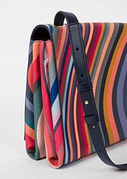 Paul Smith Women's 'Swirl' Print Textured Calf Leather Shoulder Bag