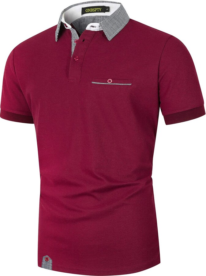 GNRSPTY Men's Polo Shirt Short Sleeve Polos Casual Regular Summer T ...
