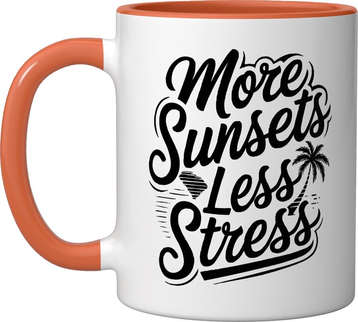 South Carolina USA State USA SteMi Apparel South Carolina USA State American United States America Ceramic Mug, Orange/White