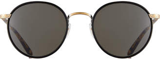 Garrett Leight Wilson Round Filigree Sunglasses, Black