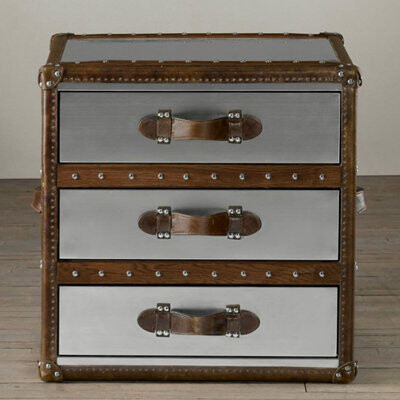 Industrial Style Sofa Industrial retro aluminum end table