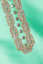 Thumbnail for your product : Reem Acra Embellished Satin-piqué Gown - Mint