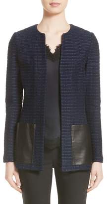 St. John Glazed Ribbon Tweed Knit Jacket
