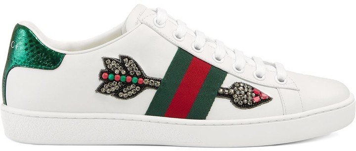 Gucci Ace embroidered sneakers - ShopStyle