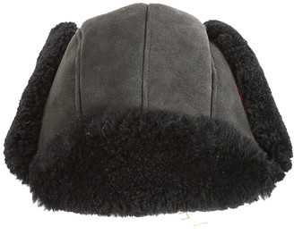 canada goose suede shearling pilot hat