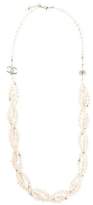 Thumbnail for your product : Chanel Faux Pearl & Strass CC Woven Bead Necklace