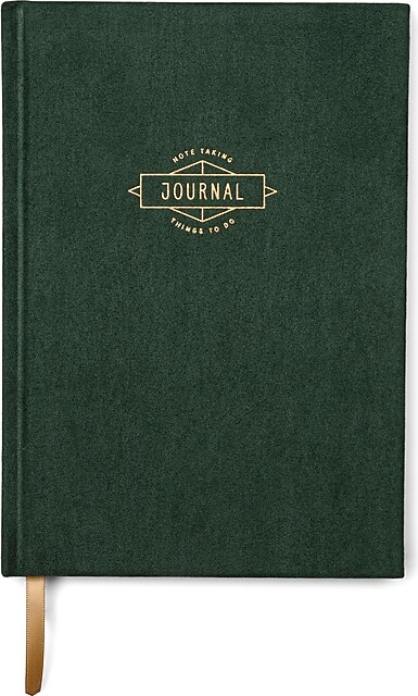 DesignWorks Ink Hardcover Journal, 5.5" x 7.875", Narrow Ruled, Forest Green, 160 Pages (TJB58-24ST)