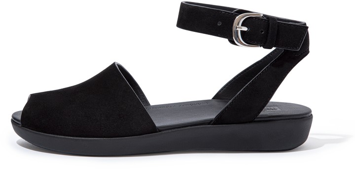 Black peep toe sandals womens Clearance