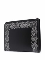 Thumbnail for your product : Givenchy Paisley-Print Leather Clutch Bag
