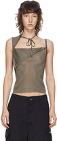 Thumbnail for your product : Maryam Nassir Zadeh SSENSE Exclusive Taupe Sheer Knit Tank Top