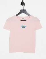 Thumbnail for your product : Monki Molly organic cotton butterfly print 90's t-shirt in pink