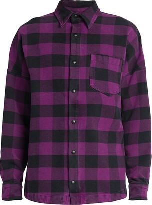 Banded Collar Plaid Shirts For Men | ShopStyle
