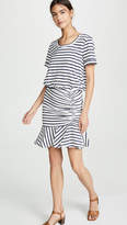 Thumbnail for your product : Veronica Beard Jean Pima Ruched Dress with Flounce