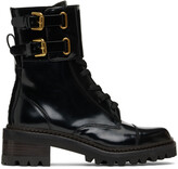 Thumbnail for your product : See by Chloe Black Mallory Biker Boots