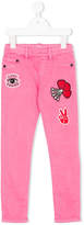 Thumbnail for your product : Kenzo Kids patch jeans