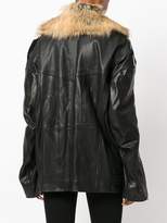 Thumbnail for your product : Faith Connexion faux fur trim leather jacket