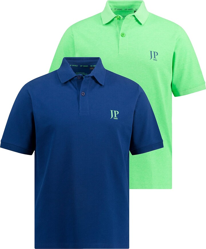 JP 1880 Menswear Big & Tall Plus Size L8XL 2 Pack of Polo Shirts